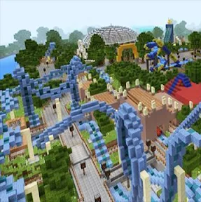 Multiplayer Minecraft: Theme Park Builder - summer camp for kids